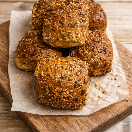 Multiseed Buns Baked without Gluten