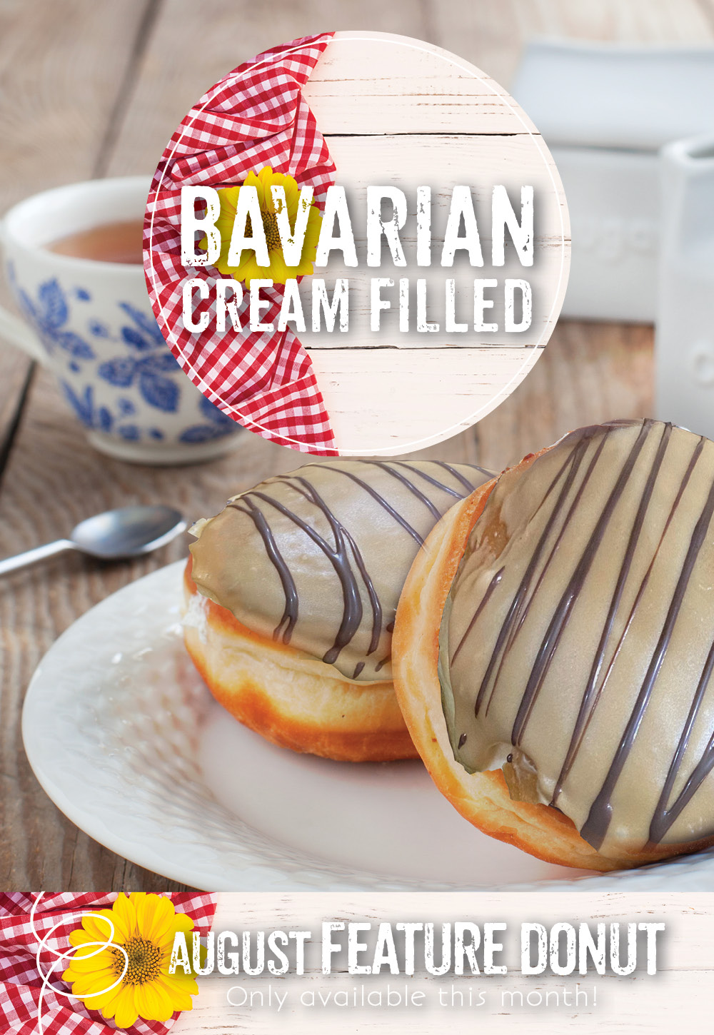The Invermere Bakery - Bavarian Cream Filled Donut - August Special