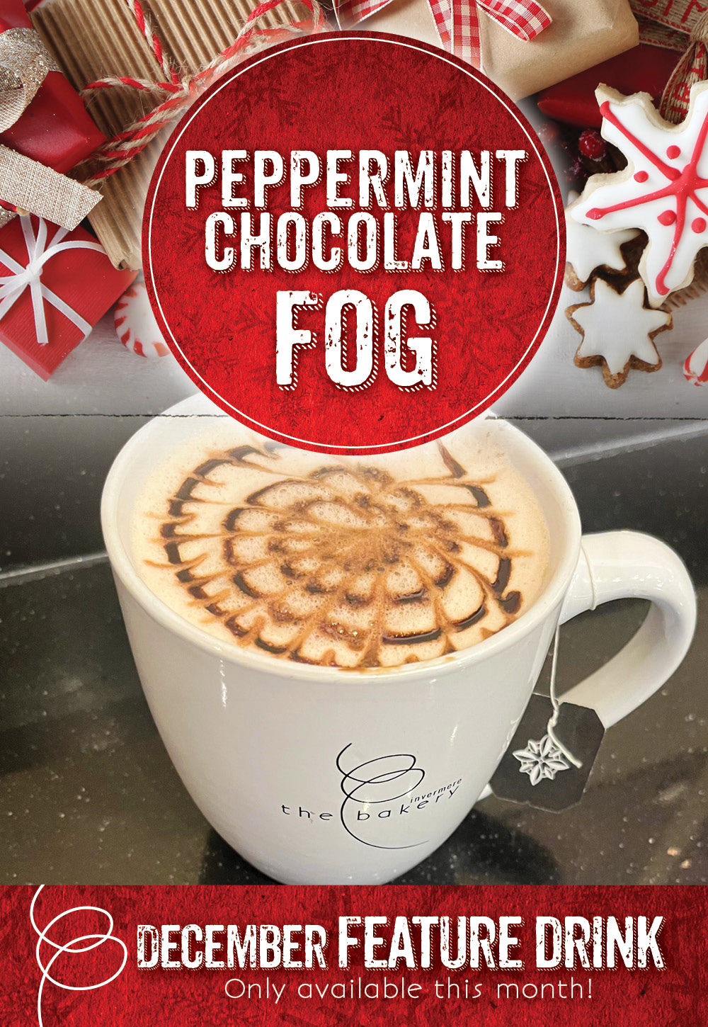 Invermere Bakery - December Special - Peppermint Chocolate Fog